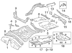 REAR BODY & FLOOR. FLOOR & RAILS. (1/1)