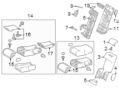 Seats & tracks. Rear seat components. (1/1)