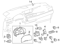 INSTRUMENT PANEL. CLUSTER & SWITCHES. (1/1)