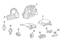RESTRAINT SYSTEMS. AIR BAG COMPONENTS. (1/1)