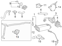 Image of Evaporative Emissions System Lines image for your 2016 Toyota Camry 2.5L A/T Special Edition Sedan 