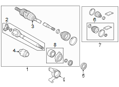 Image of CV Joint Boot Kit (Front). A kit of one or multiple. image for your 2016 Toyota Camry   