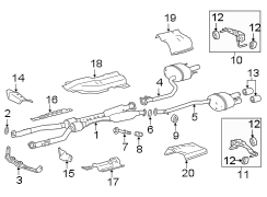 Image of Gasket. Pipe. Exhaust. (Front, Rear). Exhaust Crossover Gasket. image for your 2016 Toyota Sienna   