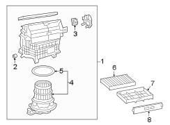 Image of Motor. Blower. HVAC. SUB - Assembly. Fan and. HVAC Blower Motor. image for your 2021 Toyota Avalon   