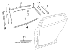 REAR DOOR. EXTERIOR TRIM. (1/1)