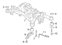 Image of Suspension Crossmember Insulator (Rear, Lower) image for your 2020 Toyota Highlander   