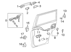 REAR DOOR. LOCK & HARDWARE. (1/1)