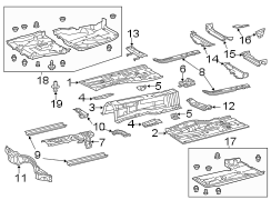 Pillars. Rocker & floor. Floor & rails. (1/1)