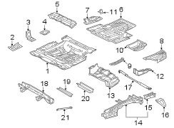 REAR BODY & FLOOR. FLOOR & RAILS. (1/1)