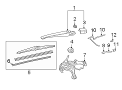 Image of Back Glass Wiper Blade (Rear) image for your 2021 Toyota Corolla  XSE Hatchback 