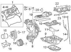 Image of Cover. Valve. Ring. Engine. Bolt O. Gasket, Cylinder HEA. Rocker Gasket. Camshaft BeaRing Cap Oil. image for your 2020 Toyota Mirai   