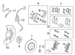 Image of Disc Brake Pad Shim Kit. Disc Brake Pad Shim Kit. image for your 2014 Toyota Tundra 4.6L V8 A/T RWD SR Extended Cab Pickup Fleetside 