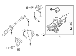 Image of Steering Column image for your 2018 Toyota 4Runner 4.0L V6 A/T 4WD Limited Sport Utility 