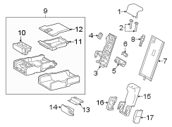 SEATS & TRACKS. REAR SEAT COMPONENTS. (1/1)