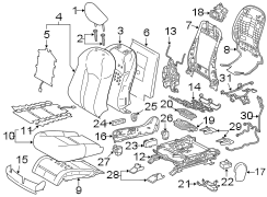 SEATS & TRACKS. PASSENGER SEAT COMPONENTS. (1/1)