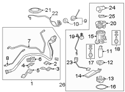 Image of Electric Fuel Pump. Fuel Pump and Sender Assembly. Tube Assembly, Fuel SUCT. Electric Fuel Pump... image for your 2011 Toyota Prius   