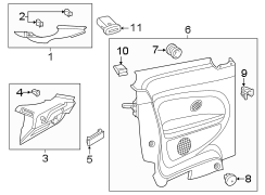 Body C-Pillar Trim Panel (Rear, Upper, Lower)