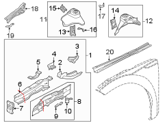 Fender Apron Assembly (Front, Upper)