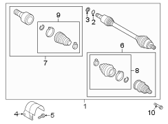 CONTROL. joint. Inner joint ASSEMBLY. Included with: Axle.