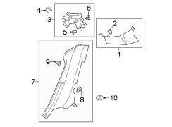 Interior Quarter Panel Trim Panel (Front, Upper)