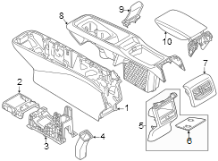 Console Trim Panel (Front, Rear, Lower)