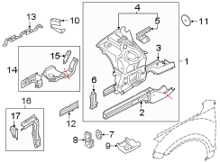 Fender Apron Assembly (Front, Upper)