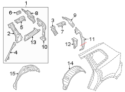 Quarter Panel (Front, Rear, Upper)