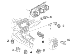 12 Volt Accessory Power Outlet Housing (Front, Rear)