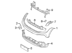 Bumper Guide (Upper). A guide, typically in.