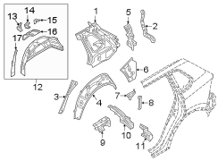 Quarter Panel Reinforcement (Upper). Reinforcement panel or.