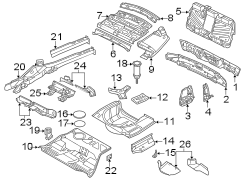 REAR BODY & FLOOR. FLOOR & RAILS. (1/1)