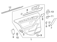 Rear door. Interior trim. (1/1)