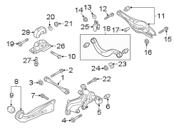 Rear suspension. Suspension components. (1/1)