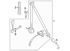 Seat Belt Lap and Shoulder Belt (Front)