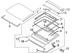 Sunroof Glass Hardware Kit