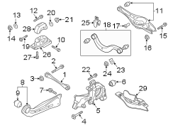 Bolt. Arm. Control. (Front, Lower). A fastener used to.