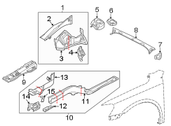 Fender Apron Assembly (Front, Upper)