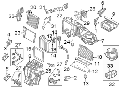 AIR CONDITIONER & HEATER. EVAPORATOR & HEATER COMPONENTS. (1/1)