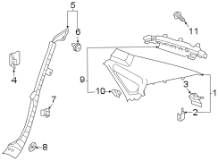 Interior Quarter Panel Trim Panel (Rear, Lower)