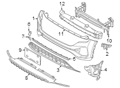 Bumper Cover Bracket (Front, Rear, Upper)