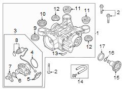 Rear suspension. Axle & differential. (1/1)