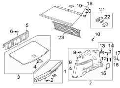 Trunk Trim Scuff Plate (Rear, Upper)