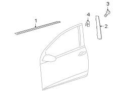 FRONT DOOR. EXTERIOR TRIM. (1/1)