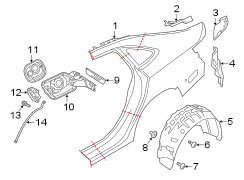 Quarter Panel Gutter (Rear, Upper)