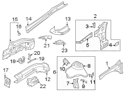 Fender Rail Reinforcement (Upper, Lower)