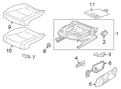 Frame. Seat. (Lower). Rails to which the Seat.