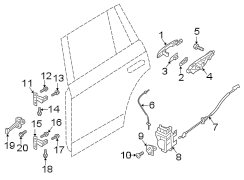 Cover. Handle. Cover for Exterior Door.