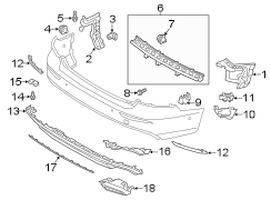 Bumper Cover Support Rail Spacer