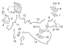 Hose. Coolant. (Upper). Auxiliary Radiator.