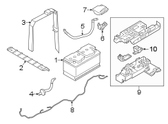 Cable. Battery. Ground. Strap. Negative. Battery Cable. Battery.